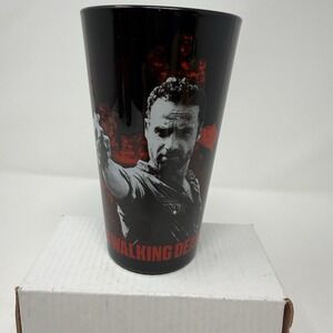 The Walking Dead Rick Grimes Collectors Glass Black & Red